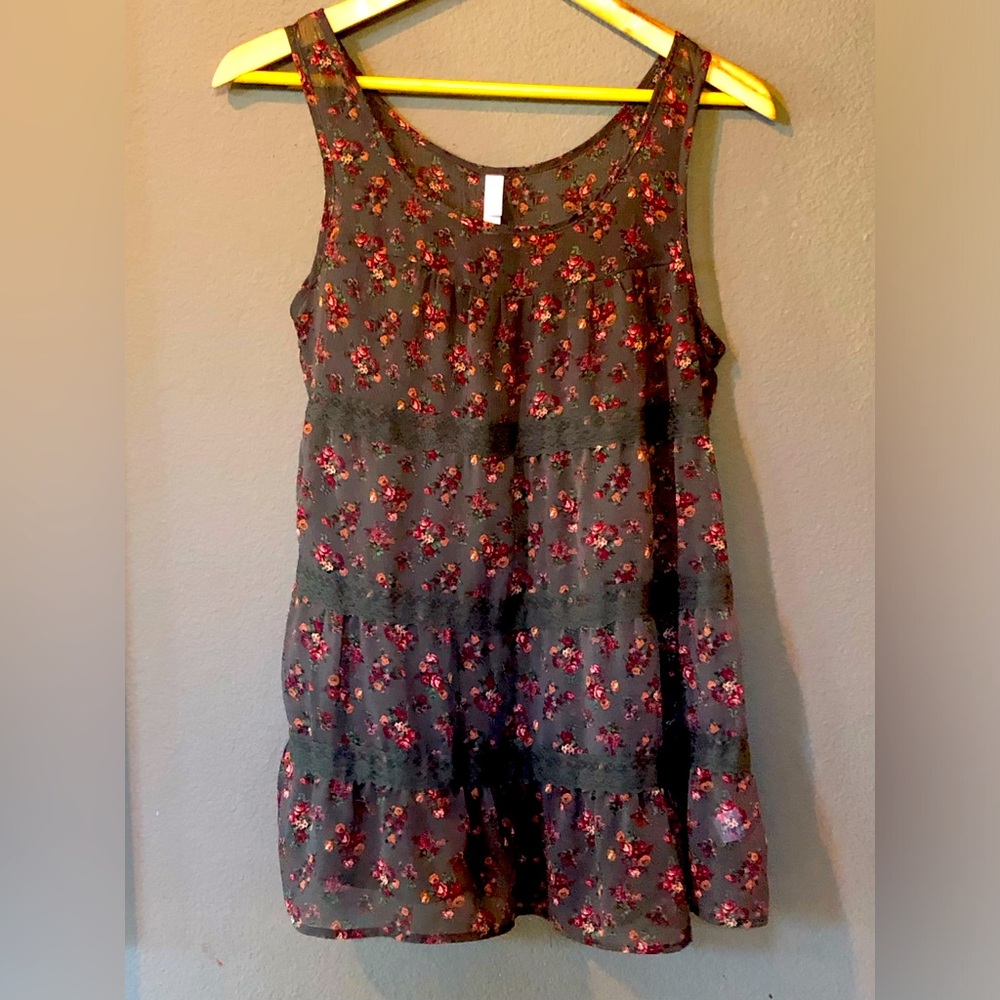 Xhilaration, Breezy Summer, Floral Tank top